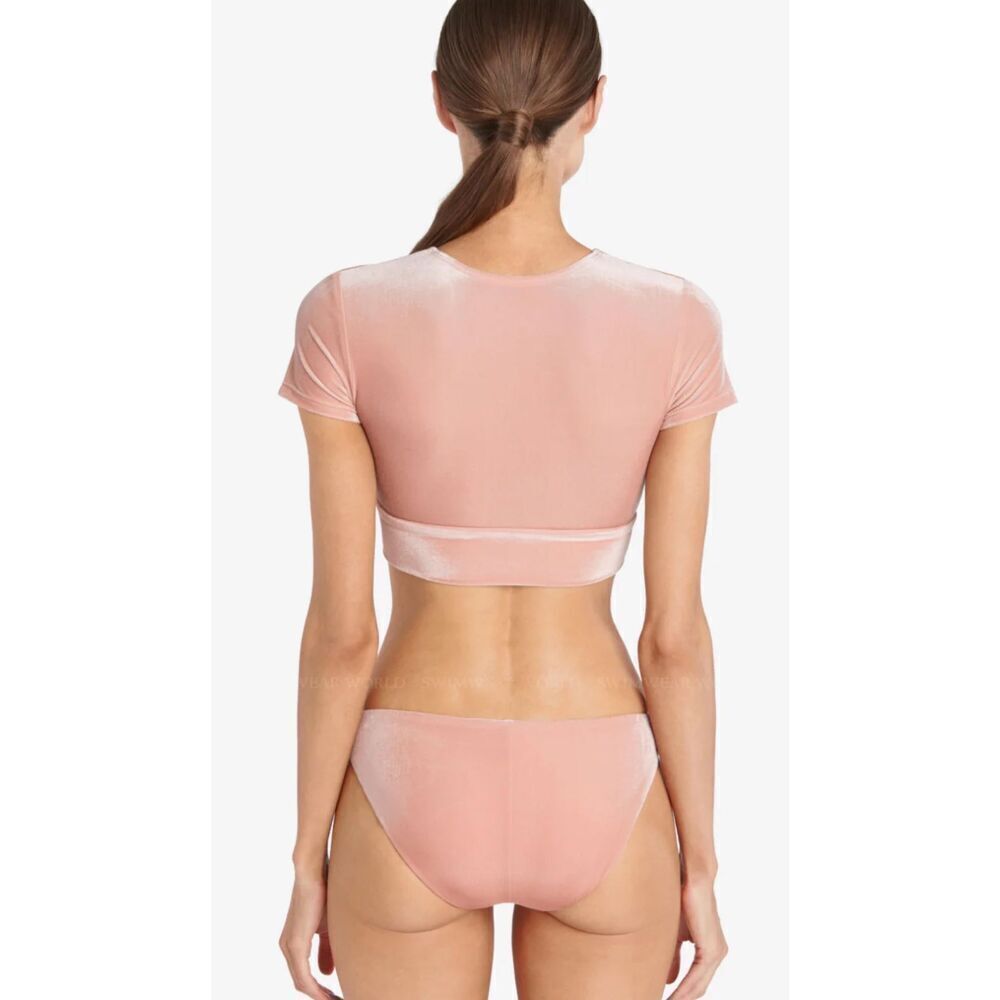 New. Robin Piccone blush stretchy velour bikini set. Small. Retails $189 - Picture 3 of 10